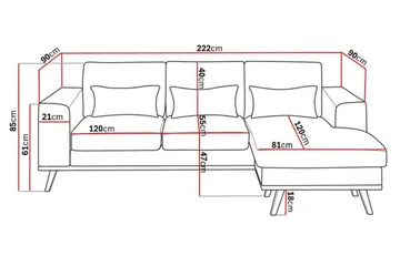 Copenhagen Compact 3-sits Vändbar L-formad Divansoffa i Tyg - Ljusgrå - Products - Möbler - Soffa - Divansoffa & schäslongsoffa - 3 sits soffa med divan