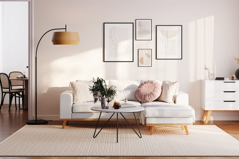 Copenhagen Compact 3-sits Vändbar L-formad Divansoffa i Tyg - Ljusgrå - Products - Möbler - Soffa - Divansoffa & schäslongsoffa - 3 sits soffa med divan