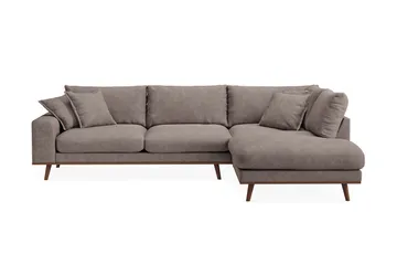 Copenhagen Premium 4-sits Högervänd L-formad Djup Schäslongsoffa i Tyg