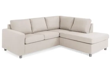 Crazy 3-sits Högervänd L-formad Schäslongsoffa i Tyg