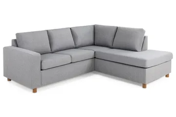 Crazy 3-sits Högervänd L-formad Schäslongsoffa i Tyg - Grå - Products - Möbler - Soffa - Divansoffa & schäslongsoffa - 2 sits soffa med divan