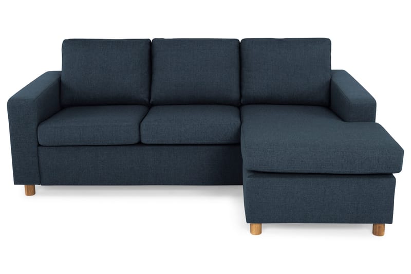 Crazy 3-sits Vändbar L-formad Divansoffa i Tyg, Blå