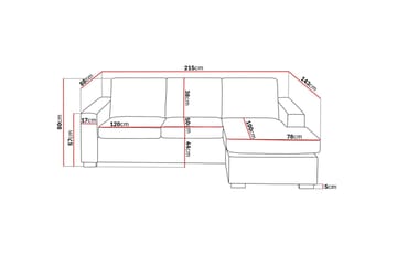Crazy 3-sits Vändbar L-formad Divansoffa i Tyg - Brun - Products - Möbler - Soffa - Divansoffa & schäslongsoffa - 3 sits soffa med divan