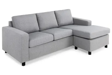 Crazy 3-sits Vändbar L-formad Divansoffa i Tyg - Grå - Products - Möbler - Soffa - Divansoffa & schäslongsoffa - 3 sits soffa med divan