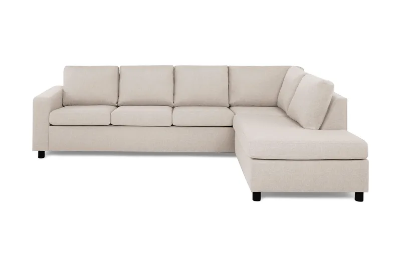 Crazy 4-sits Högervänd L-formad Schäslongsoffa i Tyg, Beige