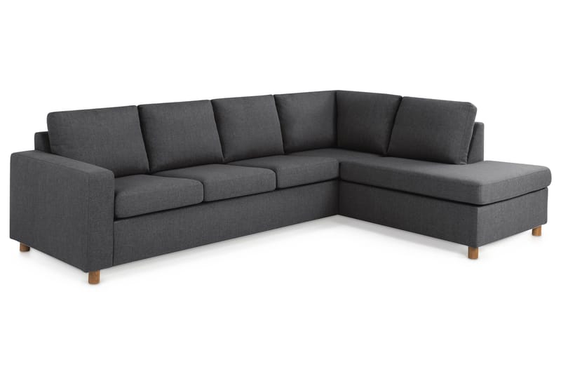 Crazy 4-sits Högervänd L-formad Schäslongsoffa i Tyg - Mörkgrå - Products - Möbler - Soffa - Divansoffa & schäslongsoffa - 3 sits soffa med divan