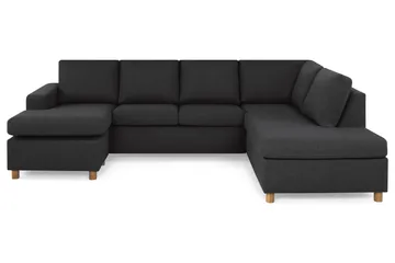 Crazy 4-sits Högervänd U-formad Large Soffa med Divan och Schäslong i Tyg