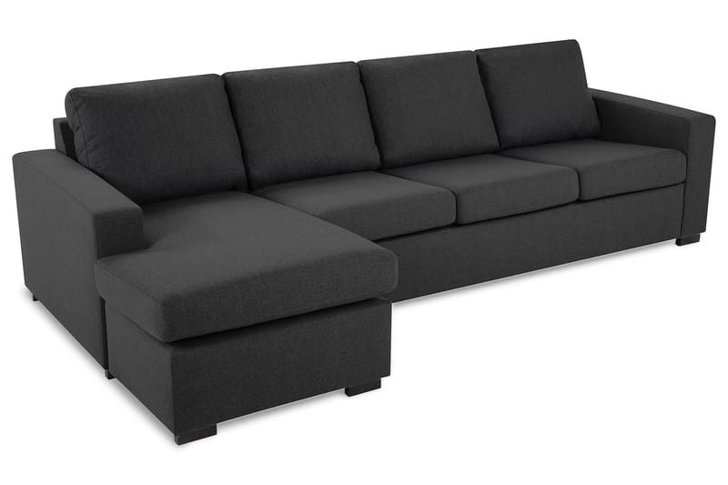 Crazy 4-sits Vändbar L-formad Divansoffa i Tyg - Mörkgrå - Products - Möbler - Soffa - Divansoffa & schäslongsoffa - 4 sits soffa med divan