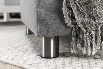 Crazy 4-sits Vänstervänd L-formad Schäslongsoffa i Tyg - Grå - Products - Möbler - Soffa - Divansoffa & schäslongsoffa - 3 sits soffa med divan