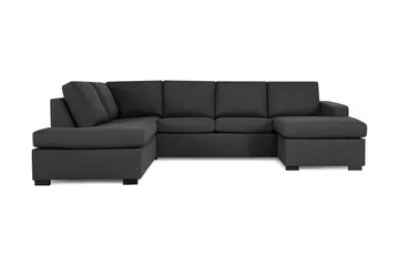 Crazy 4-sits Vänstervänd U-formad Large Soffa med Divan och Schäslong i Tyg
