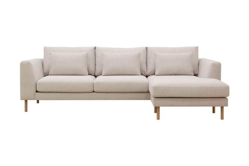 Florenz 3-sits Högervänd L-formad Divansoffa i Tyg, Beige