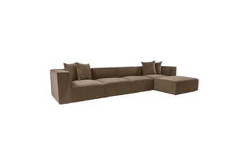 Gregor Soffa med Divan 4-sits - Brun - Products - Möbler - Soffa - Divansoffa & schäslongsoffa - 4 sits soffa med divan