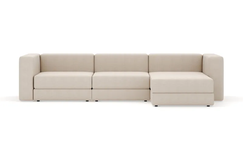 Hagblom 4-sits Divansoffa med Förvaring Vändbar, Beige