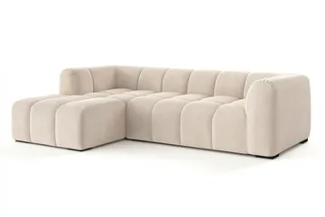 Marlow 3-sits Bubblig Divansoffa vänster - Beige - Products - Möbler - Soffa - Divansoffa & schäslongsoffa - 3 sits soffa med divan