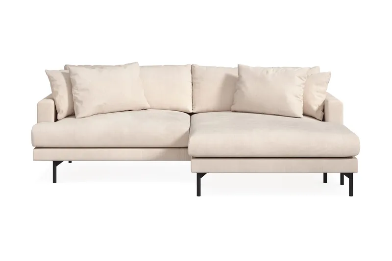 Menard 4-sits Högervänd L-formad Divansoffa i Manchester, Beige