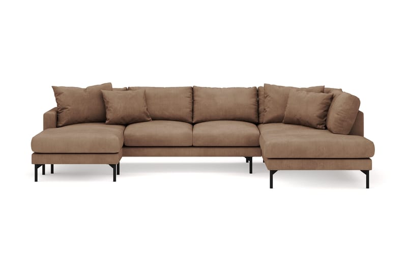 Menard 4-sits Högervänd Stor U-formad Djup Soffa med Divan och Schäslong i Manchester, Brun