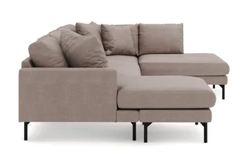 Menard 4-sits Högervänd Stor U-formad Djup Soffa med Divan och Schäslong i Tyg - Brun - Products - Möbler - Soffa - Divansoffa & schäslongsoffa - 4 sits soffa med divan