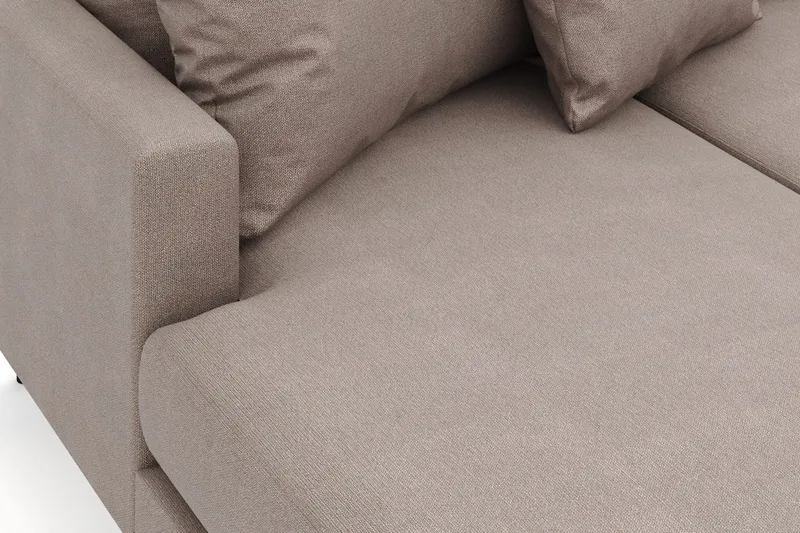 Menard 4-sits Högervänd Stor U-formad Djup Soffa med Divan och Schäslong i Tyg - Brun - Products - Möbler - Soffa - Divansoffa & schäslongsoffa - 4 sits soffa med divan