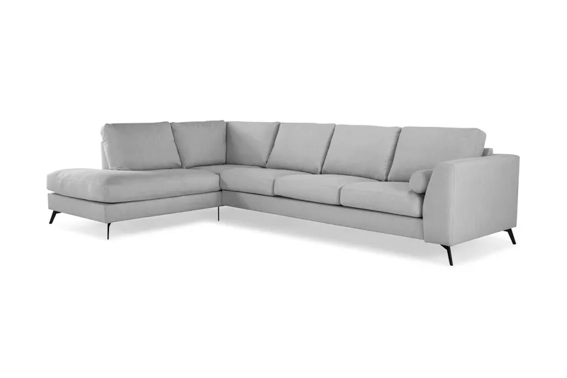 Ocean Lyx 4-sits Vänstervänd L-formad Schäslongsoffa i Tyg - Grå - Products - Möbler - Soffa - Divansoffa & schäslongsoffa - 4 sits soffa med divan