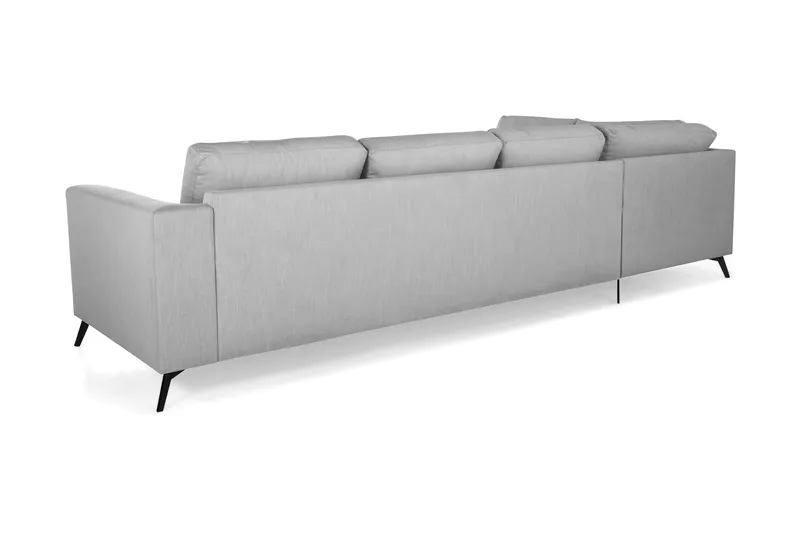 Ocean Lyx 4-sits Vänstervänd L-formad Schäslongsoffa i Tyg - Grå - Products - Möbler - Soffa - Divansoffa & schäslongsoffa - 4 sits soffa med divan