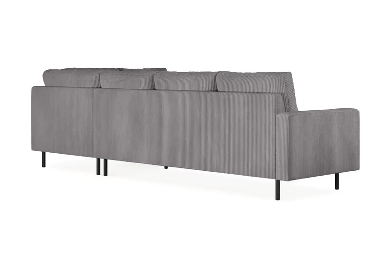 Peppe 4-sits Högervänd L-formad Schäslongsoffa i Manchester - Mörkgrå - Products - Möbler - Soffa - Divansoffa & schäslongsoffa - 4 sits soffa med divan