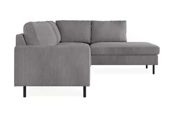 Peppe 4-sits Högervänd L-formad Schäslongsoffa i Manchester - Mörkgrå - Products - Möbler - Soffa - Divansoffa & schäslongsoffa - 4 sits soffa med divan