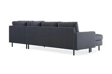 Peppe 4-sits Högervänd U-formad Soffa med Divan och Schäslong i Tyg - Mörkgrå - Products - Möbler - Soffa - Divansoffa & schäslongsoffa - 4 sits soffa med divan