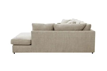 Rossita Lyx 4-sits Högervänd L-formad Extra Djup Schäslongsoffa i Chenille - Beige Chenille - Products - Möbler - Soffa - Divansoffa & schäslongsoffa - 4 sits soffa med divan
