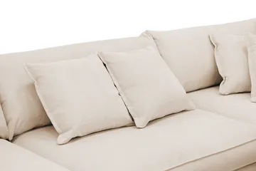 Rossita Lyx 4-sits Högervänd L-formad Extra Djup Schäslongsoffa i Manchester - Beige Manchester - Products - Möbler - Soffa - Divansoffa & schäslongsoffa - 4 sits soffa med divan