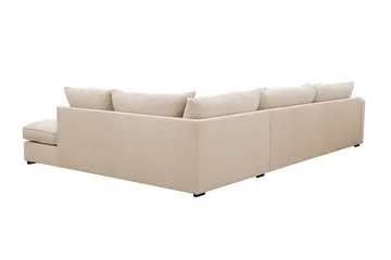 Rossita Lyx 4-sits Högervänd L-formad Extra Djup Schäslongsoffa i Manchester - Beige Manchester - Products - Möbler - Soffa - Divansoffa & schäslongsoffa - 4 sits soffa med divan