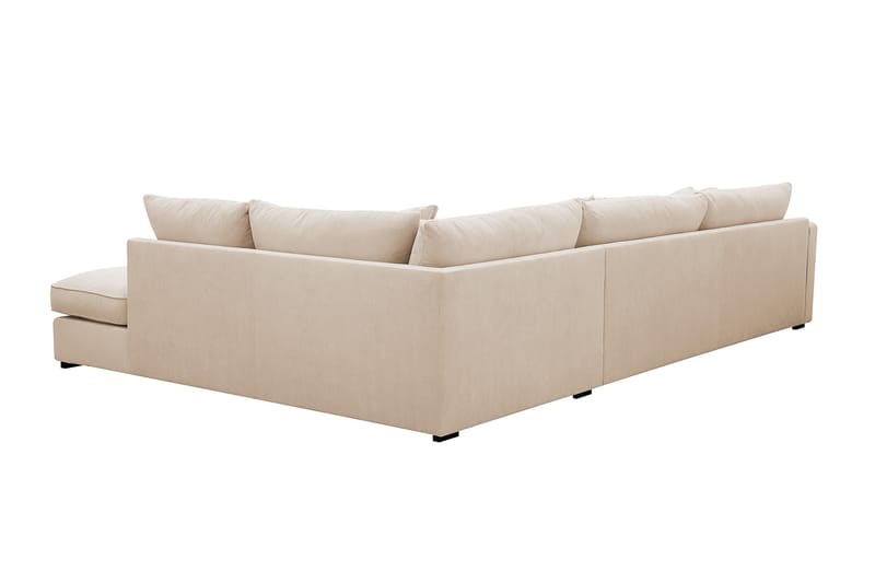 Rossita Lyx 4-sits Högervänd L-formad Extra Djup Schäslongsoffa i Manchester - Beige Manchester - Products - Möbler - Soffa - Divansoffa & schäslongsoffa - 4 sits soffa med divan