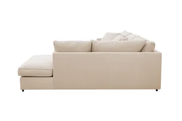 Rossita Lyx 4-sits Högervänd L-formad Extra Djup Schäslongsoffa i Manchester - Beige Manchester - Products - Möbler - Soffa - Divansoffa & schäslongsoffa - 4 sits soffa med divan