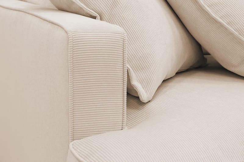 Rossita Lyx 4-sits Högervänd L-formad Extra Djup Schäslongsoffa i Manchester - Beige Manchester - Products - Möbler - Soffa - Divansoffa & schäslongsoffa - 4 sits soffa med divan