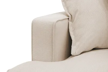 Rossita Lyx 4-sits Högervänd L-formad Extra Djup Schäslongsoffa i Manchester - Beige Manchester - Products - Möbler - Soffa - Divansoffa & schäslongsoffa - 4 sits soffa med divan