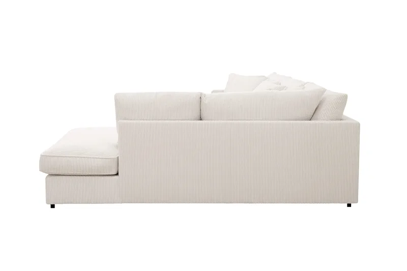 Rossita Lyx 4-sits Högervänd L-formad Extra Djup Schäslongsoffa i Manchester - Offwhite Manchester - Products - Möbler - Soffa - Divansoffa & schäslongsoffa - 4 sits soffa med divan