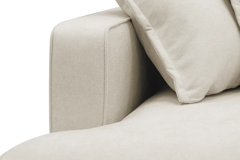 Rossita Lyx 4-sits Högervänd L-formad Extra Djup Schäslongsoffa i Tyg - Beige Tyg - Products - Möbler - Soffa - Divansoffa & schäslongsoffa - 4 sits soffa med divan