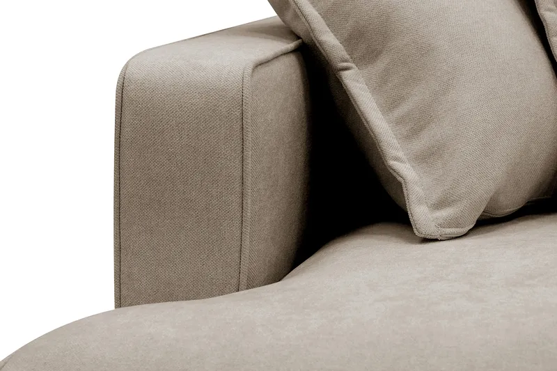 Rossita Lyx 4-sits Högervänd L-formad Extra Djup Schäslongsoffa i Tyg - Brun Tyg - Products - Möbler - Soffa - Divansoffa & schäslongsoffa - 4 sits soffa med divan