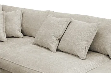Rossita Lyx 4-sits Vänstervänd L-formad Extra Djup Schäslongsoffa i Chenille - Beige Chenille - Products - Möbler - Soffa - Divansoffa & schäslongsoffa - 4 sits soffa med divan