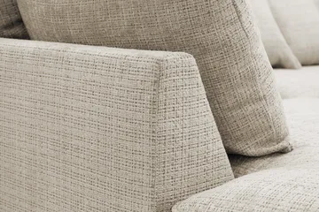 Rossita Lyx 4-sits Vänstervänd L-formad Extra Djup Schäslongsoffa i Chenille - Beige Chenille - Products - Möbler - Soffa - Divansoffa & schäslongsoffa - 4 sits soffa med divan