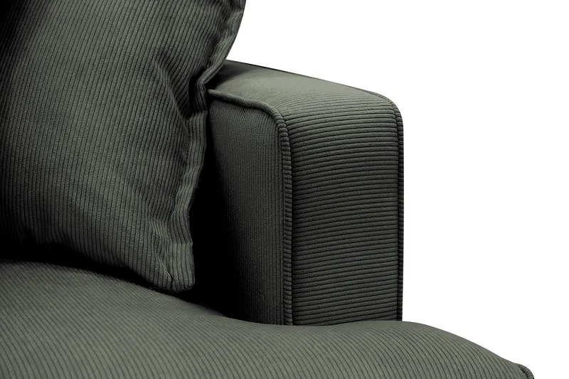 Rossita Lyx 4-sits Vänstervänd L-formad Extra Djup Schäslongsoffa i Manchester - Mörkgrön Manchester - Products - Möbler - Soffa - Divansoffa & schäslongsoffa - 4 sits soffa med divan