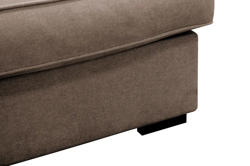 Rossita Lyx 4-sits Vänstervänd L-formad Extra Djup Schäslongsoffa i Tyg - Brun Tyg - Products - Möbler - Soffa - Divansoffa & schäslongsoffa - 4 sits soffa med divan