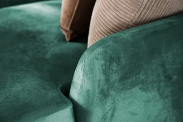 Trend 4-sits Högervänd U-formad Soffa med Divan och Schäslong i Sammet - Grön - Products - Möbler - Soffa - Divansoffa & schäslongsoffa - 4 sits soffa med divan