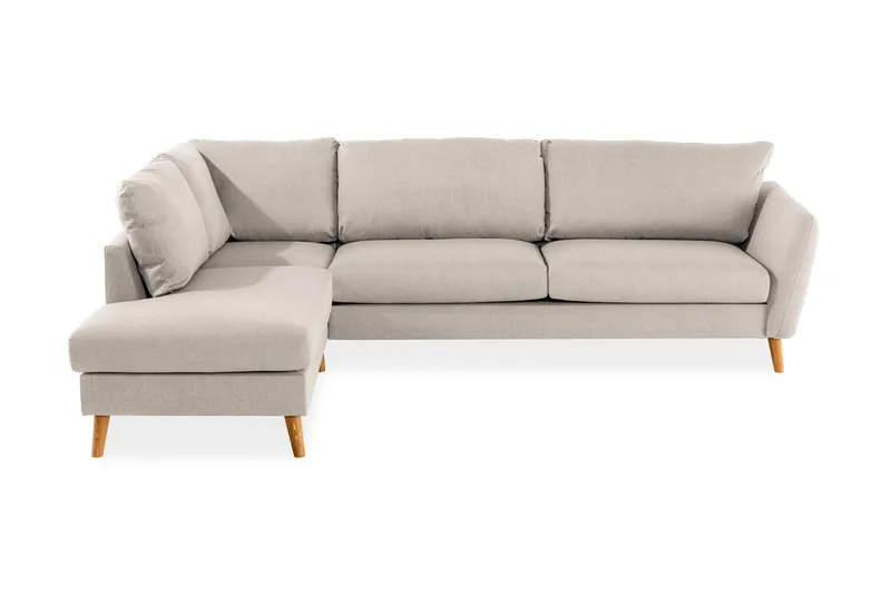 Trend 4-sits Vänstervänd L-formad Divansoffa i Tyg, Beige