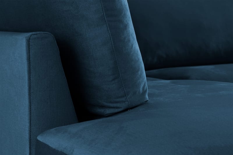 Trend 4-sits Vänstervänd L-formad Schäslongsoffa i Sammet - Blå - Products - Möbler - Soffa - Divansoffa & schäslongsoffa - 4 sits soffa med divan