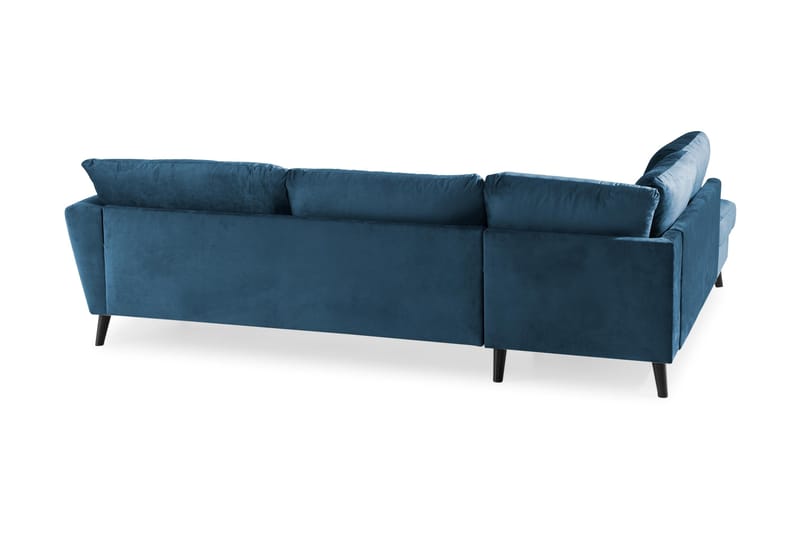 Trend 4-sits Vänstervänd L-formad Schäslongsoffa i Sammet - Blå - Products - Möbler - Soffa - Divansoffa & schäslongsoffa - 4 sits soffa med divan