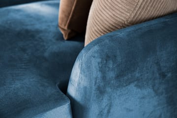 Trend 4-sits Vänstervänd L-formad Schäslongsoffa i Sammet - Blå - Products - Möbler - Soffa - Divansoffa & schäslongsoffa - 4 sits soffa med divan