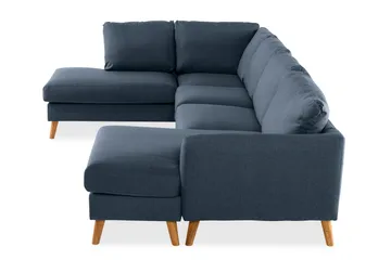 Trend 4-sits Vänstervänd U-formad Soffa med Divan och Schäslong i Tyg - Blå - Products - Möbler - Soffa - Divansoffa & schäslongsoffa - 4 sits soffa med divan