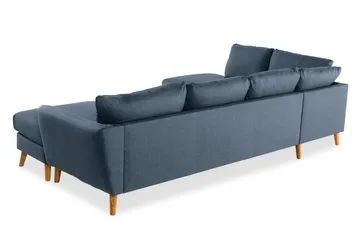 Trend 4-sits Vänstervänd U-formad Soffa med Divan och Schäslong i Tyg - Blå - Products - Möbler - Soffa - Divansoffa & schäslongsoffa - 4 sits soffa med divan