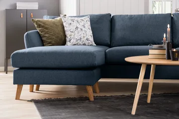 Trend 4-sits Vänstervänd U-formad Soffa med Divan och Schäslong i Tyg - Blå - Products - Möbler - Soffa - Divansoffa & schäslongsoffa - 4 sits soffa med divan