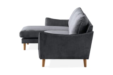 Trend Lyx 3-sits Divansoffa Vänster - Mörkgrå/Ek - Products - Möbler - Soffa - Divansoffa & schäslongsoffa - 4 sits soffa med divan